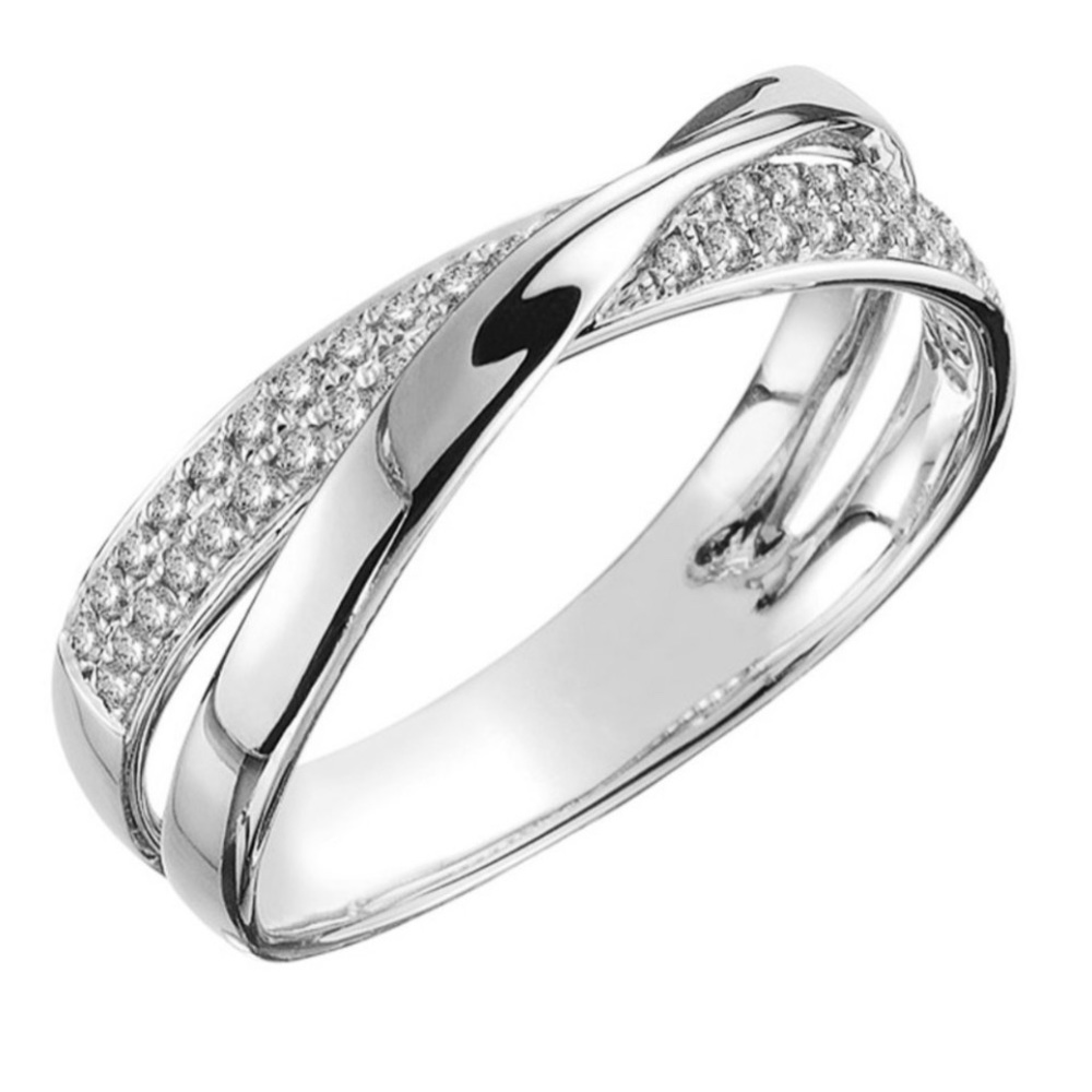 New 925 silver lab created inlayed diamond ring❣️